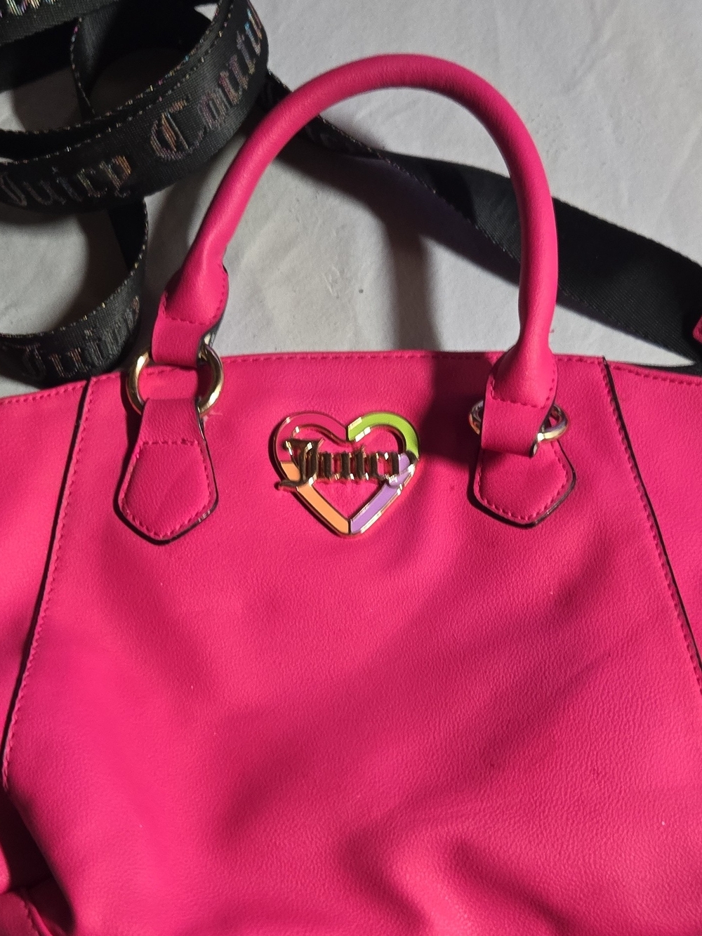 Juicy Couture Pink & Black Shoulder Bag
